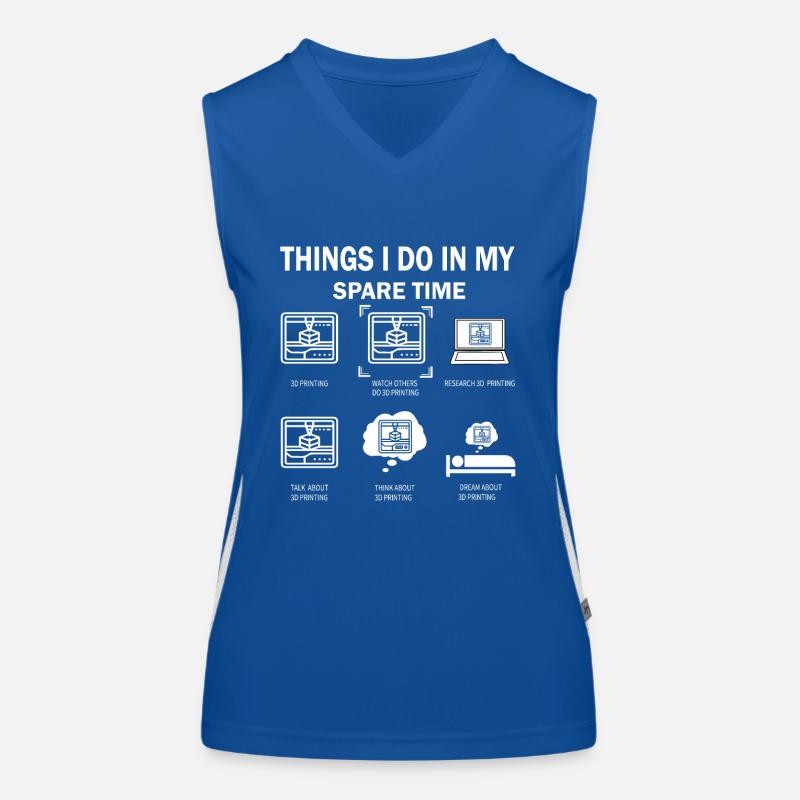 3D Printer Things I Do Women's Functional Contrast Tank Top