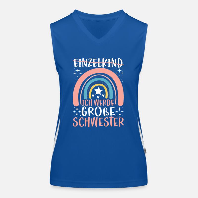Ich Werde Große Schwester Funktionelles Kontrast-Tank Top für Frauen