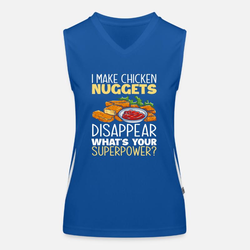 Chicken Nugget Essen Lebensmittel Geschenkidee Funktionelles Kontrast-Tank Top für Frauen