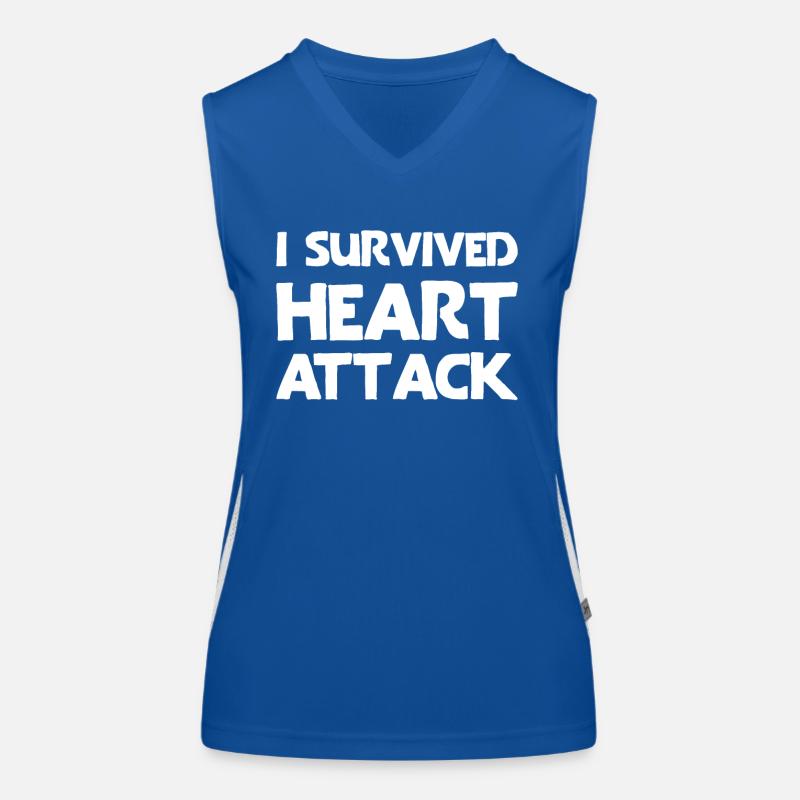 I survived a heart attack Women's Functional Contrast Tank Top