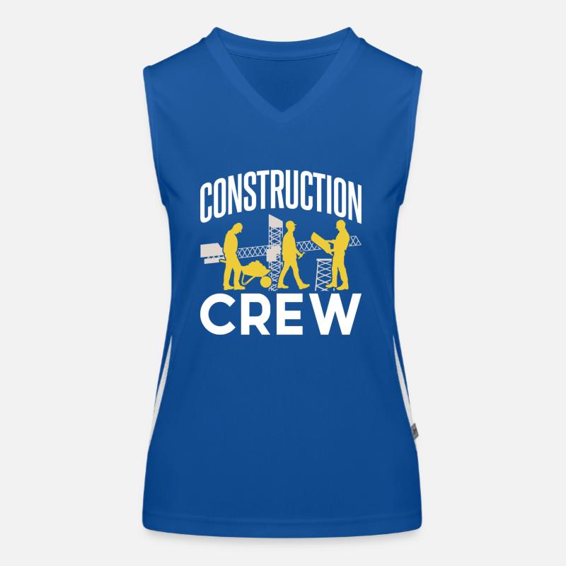 Bautrupp Bauarbeiter Teamwork Bau Baustelle Team Funktionelles Kontrast-Tank Top für Frauen