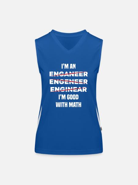 Ingenieur - Funktionelles Kontrast-Tank Top für Frauen - Royal/Weiß - Vorne