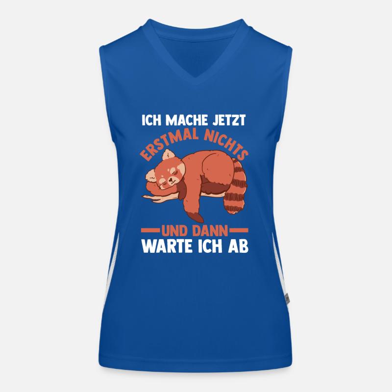 Ich Mach Jetzt Erstmal Nichts Roter Panda Funktionelles Kontrast-Tank Top für Frauen