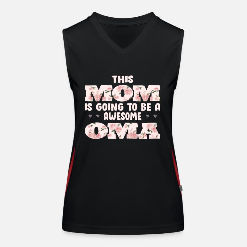 Mama und Oma Großeltern Geschenkidee Spruch Funktionelles Kontrast-Tank Top für Frauen
