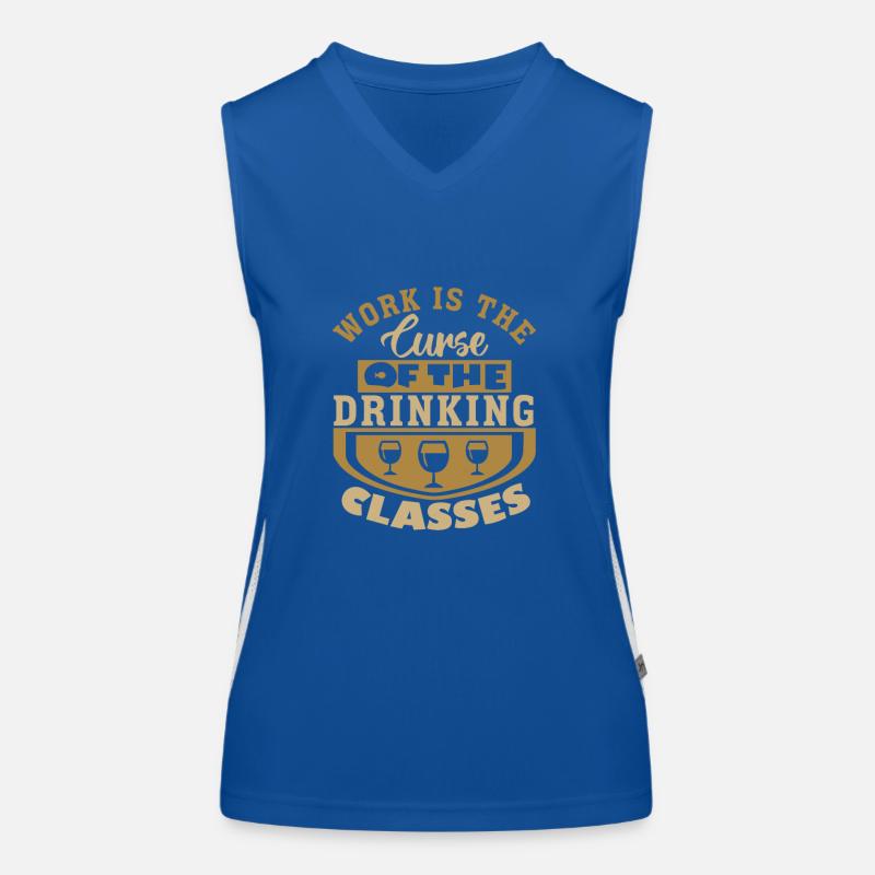 LE TRAVAIL EST LA MALÉDICTION DES CLASSES DE BOISSON Débardeur respirant contrasté Femme
