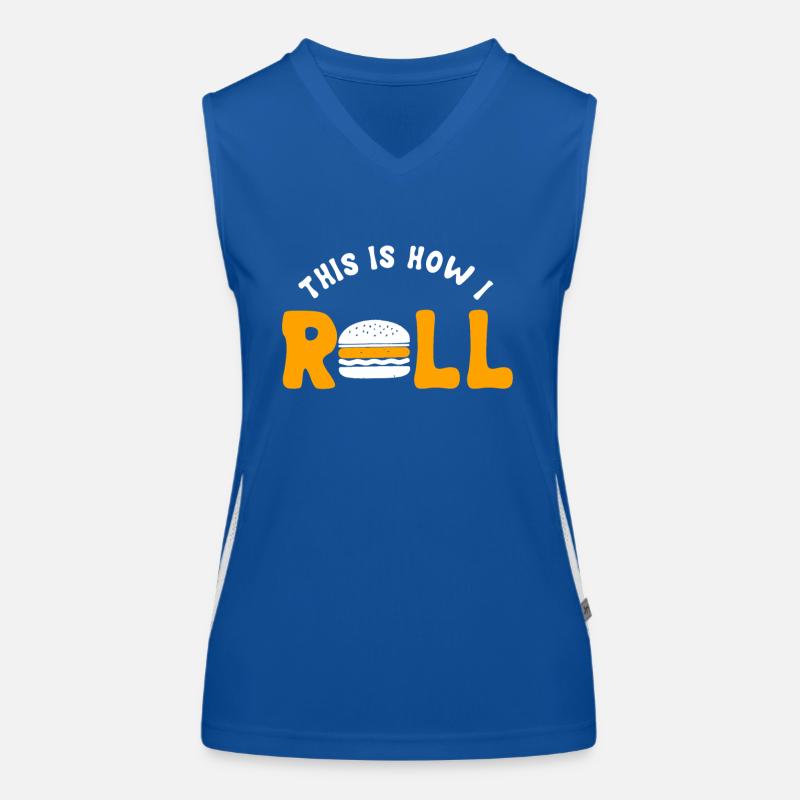 Conception de hamburger amusant Débardeur respirant contrasté Femme