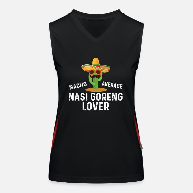 Nacho Average Nasi Goreng lover Women's Functional Contrast Tank Top