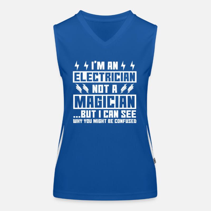 Electrician Electrical Engineering Insulation pliers Electronics Women's Functional Contrast Tank Top