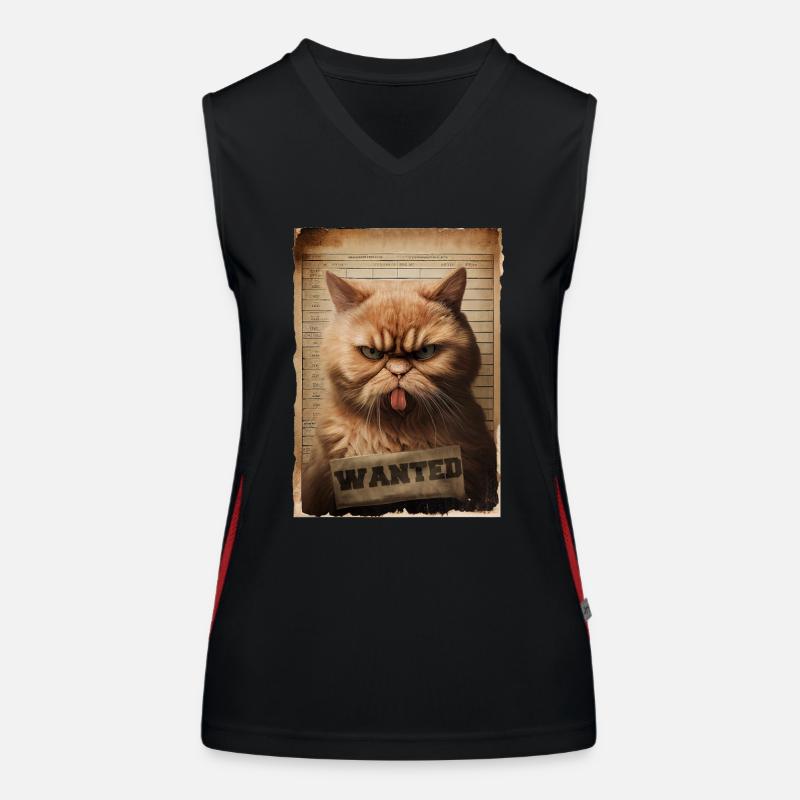 Katze gesucht Funktionelles Kontrast-Tank Top für Frauen