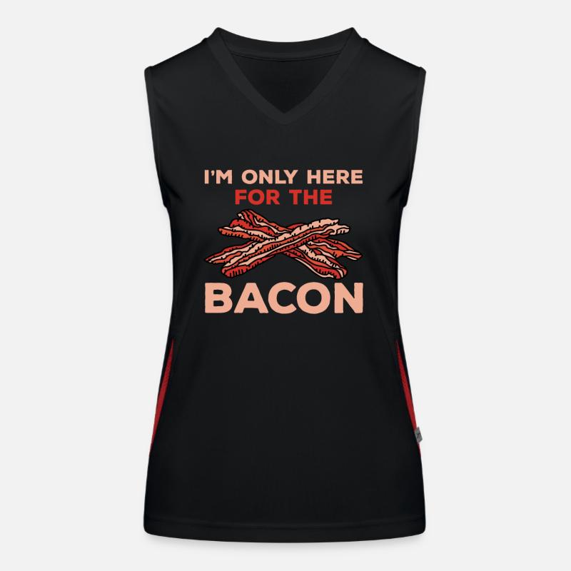 Drôle de dicton de bacon Débardeur respirant contrasté Femme