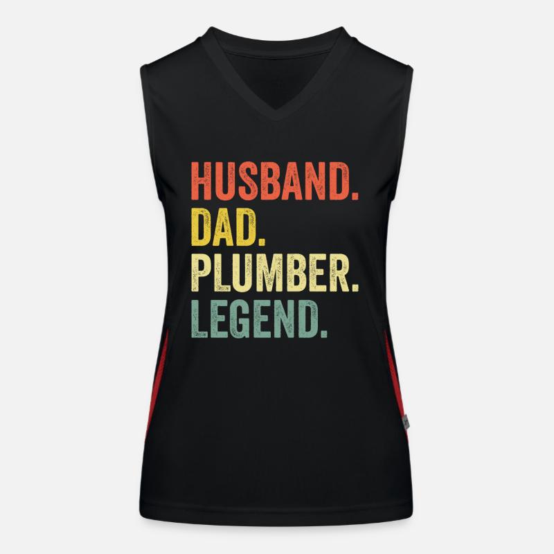 Heating Engineer Pump Valve Pressure Regulator Papa Father Women's Functional Contrast Tank Top