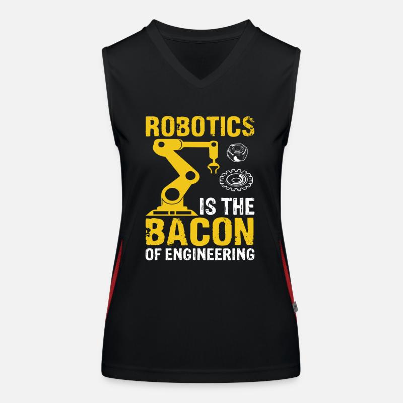 Roboter Programmierer Automatisierungstechniker Funktionelles Kontrast-Tank Top für Frauen