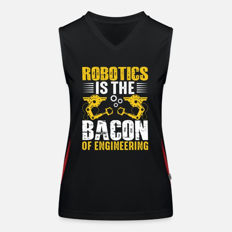 Robot Programmer Automation Technician Women's Functional Contrast Tank Top