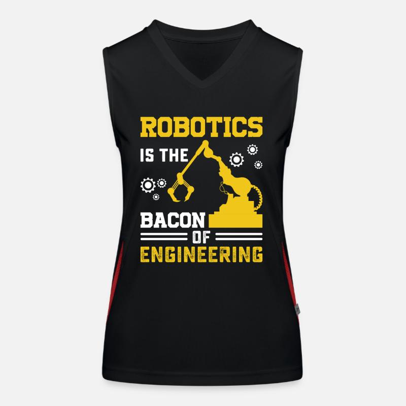 Roboter Programmierer Automatisierungstechniker Funktionelles Kontrast-Tank Top für Frauen
