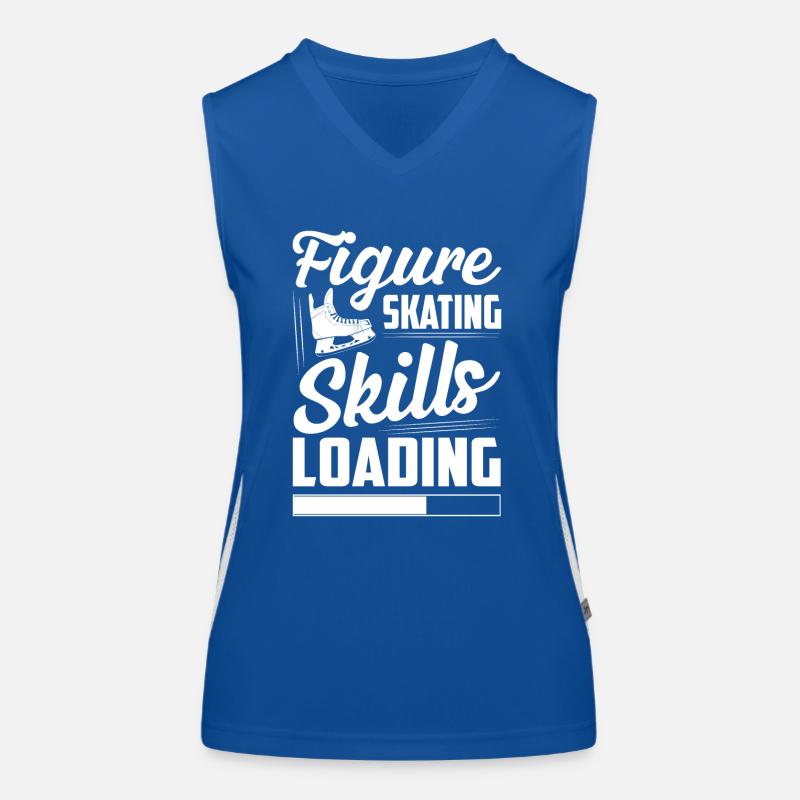 Figure Skating Skills Loading.... Ice Skate Ice Sk Funktionelles Kontrast-Tank Top für Frauen