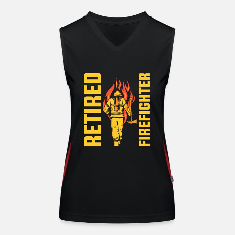 Retired firefighter Fire brigade pension pensioner Women's Functional Contrast Tank Top