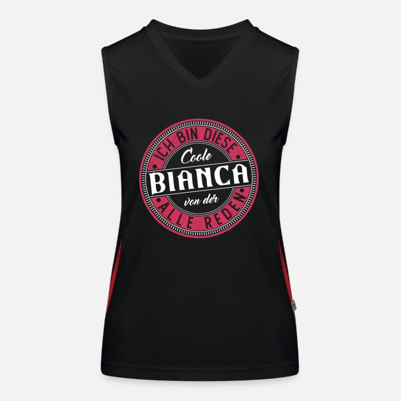 Bianca Geschenkidee Geschenk Geburtstag Funktionelles Kontrast-Tank Top für Frauen