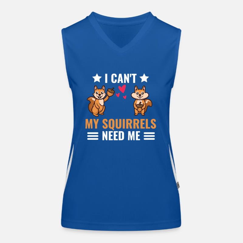Ich kann nicht Geschenk Lustiges Eichhörnchen Funktionelles Kontrast-Tank Top für Frauen
