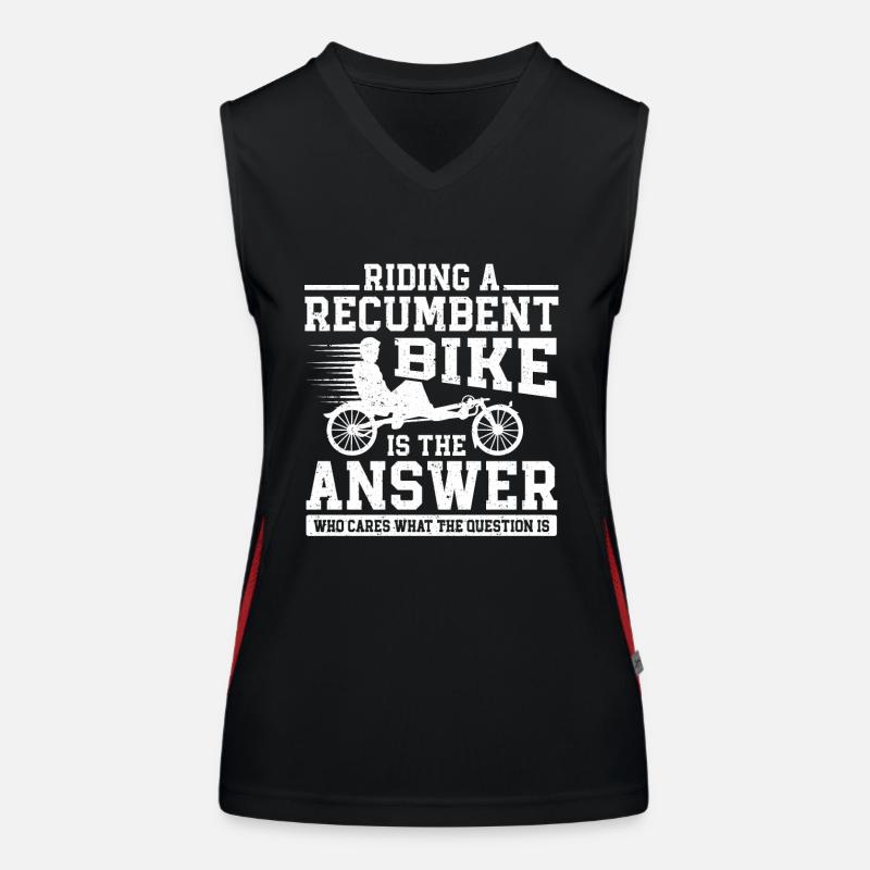 Vélo couché Cycliste couché Débardeur respirant contrasté Femme