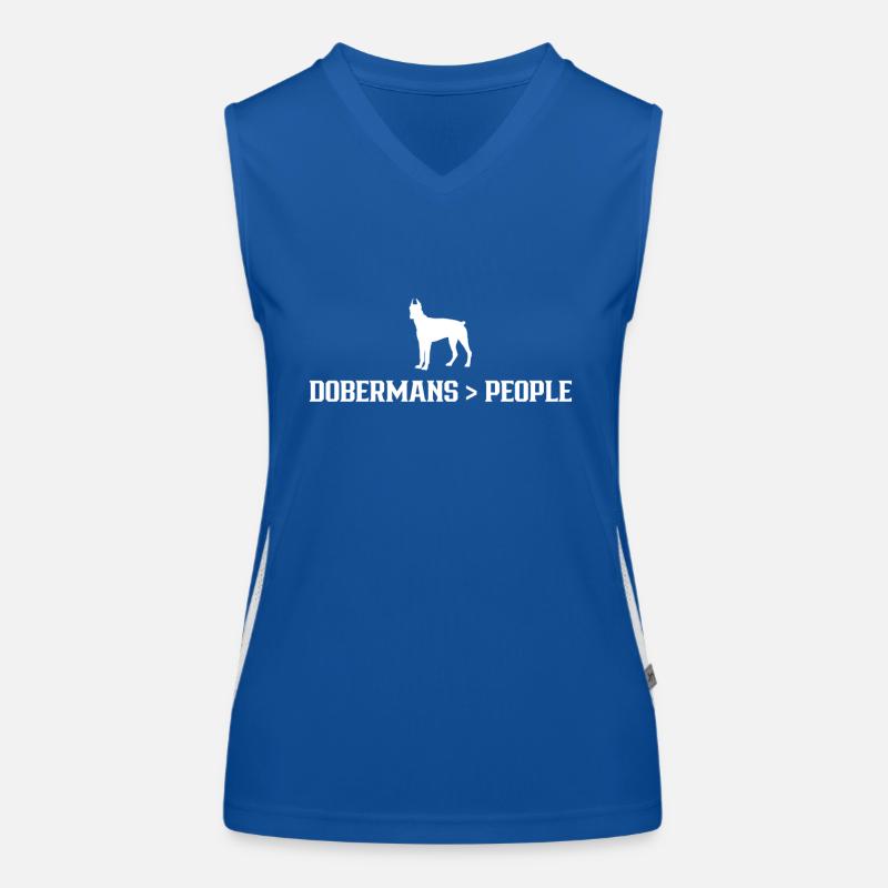 Dobermänner > Menschen Dobermann Hunde Doberman Funktionelles Kontrast-Tank Top für Frauen