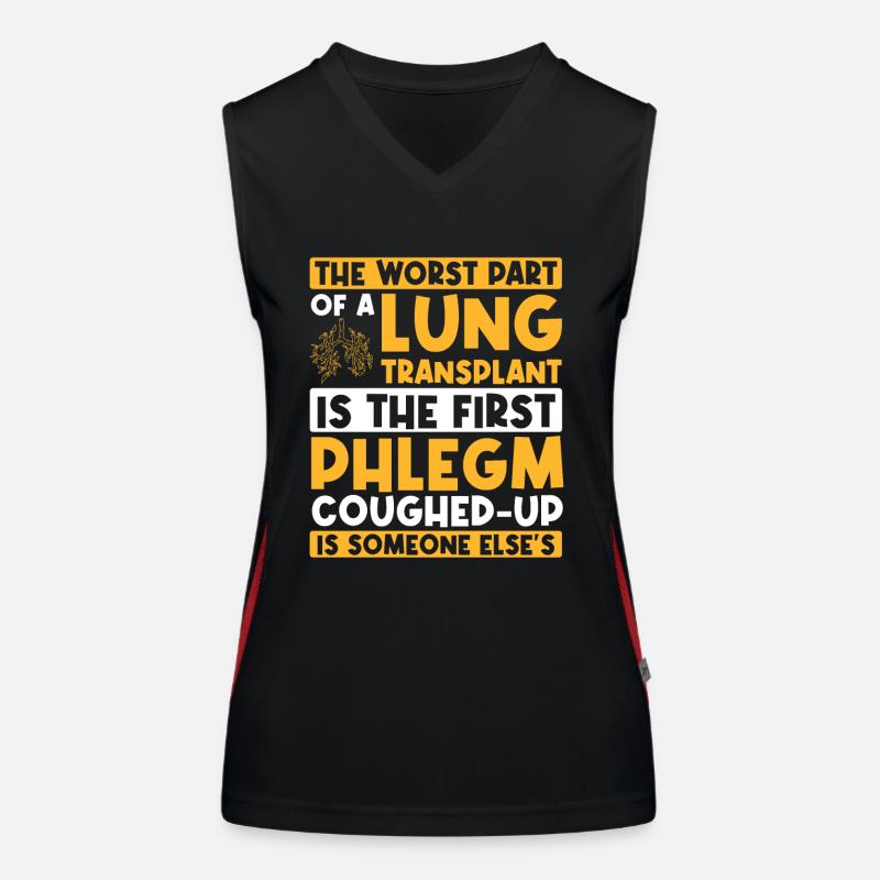 Lung Transplant Cough Collapses Bronchen Women's Functional Contrast Tank Top