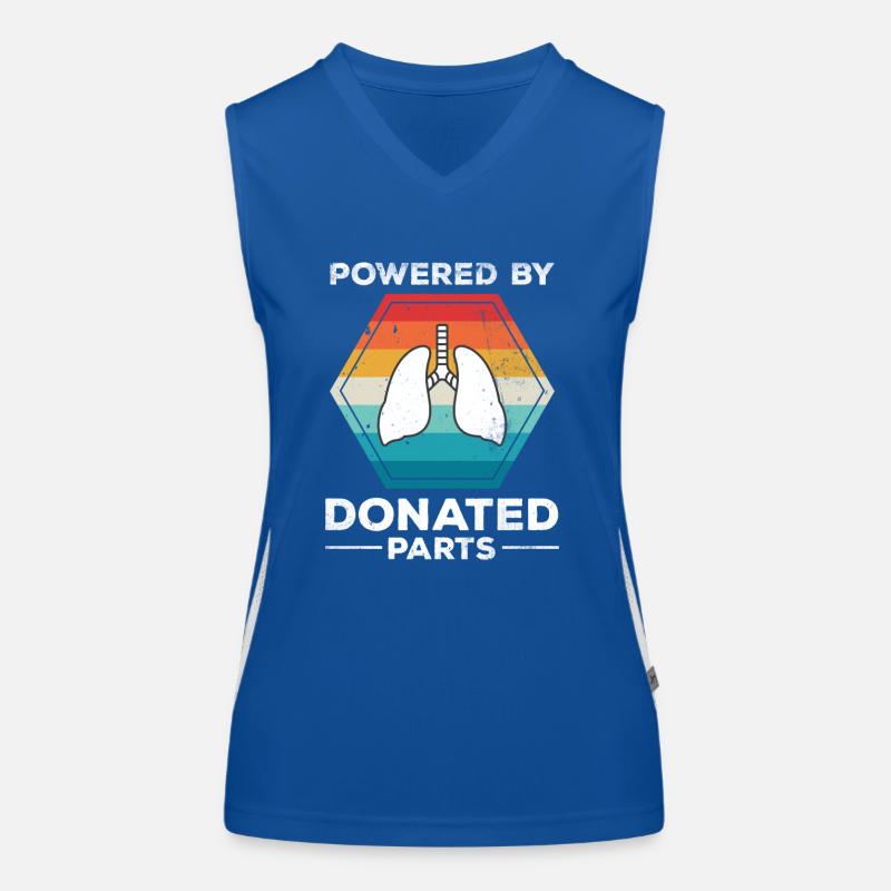 Powered Donor Lung Survivor Vintage Women's Functional Contrast Tank Top