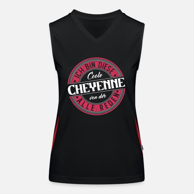Cheyenne Geschenkidee Geschenk Geburtstag Funktionelles Kontrast-Tank Top für Frauen