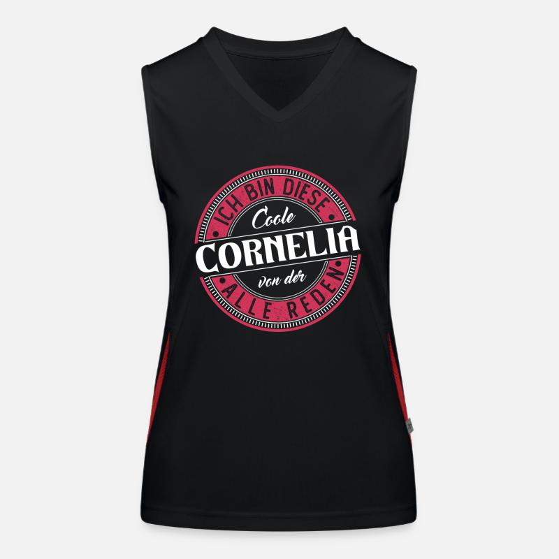 Cornelia Geschenkidee Geschenk Geburtstag Funktionelles Kontrast-Tank Top für Frauen