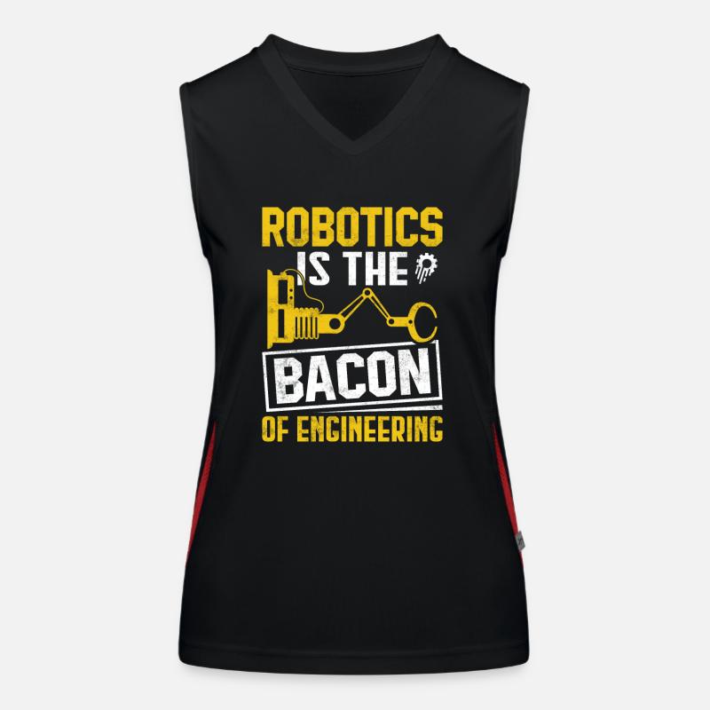 Programmeur de robots Technicien en automatisation Débardeur respirant contrasté Femme
