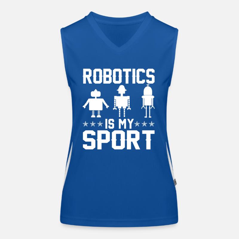 Programmeur de robots Technicien en automatisation Débardeur respirant contrasté Femme