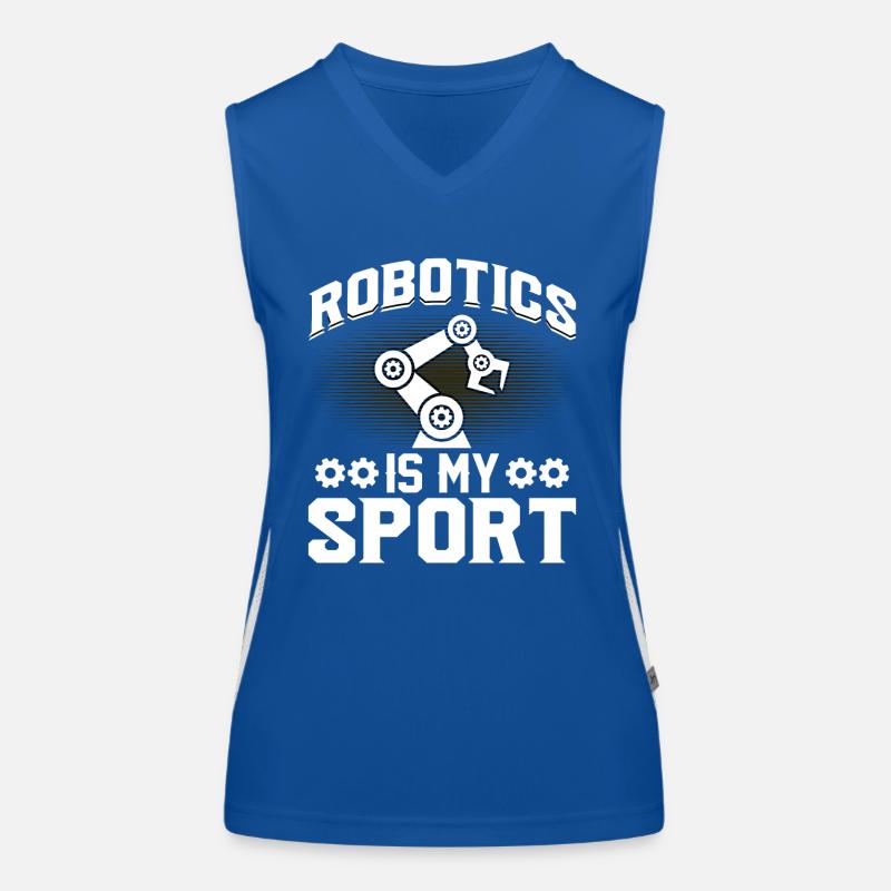 Programmeur de robots Technicien en automatisation Débardeur respirant contrasté Femme