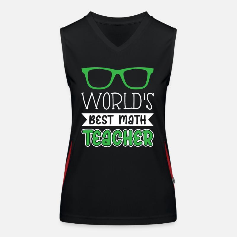 Der beste Mathelehrer der Welt Funktionelles Kontrast-Tank Top für Frauen
