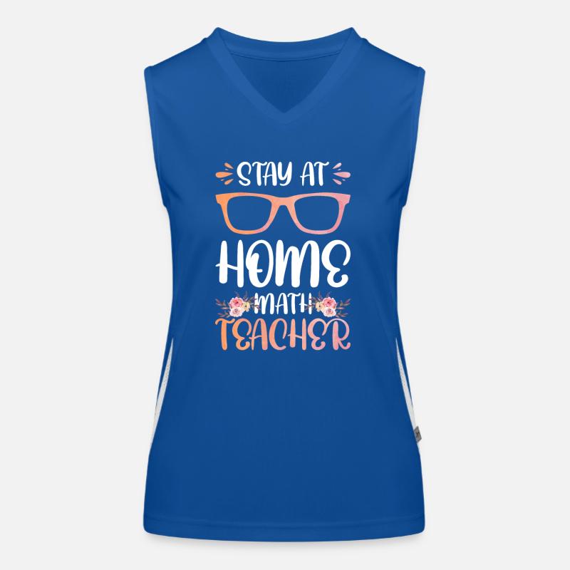 Stay At Home Math Teacher Women's Functional Contrast Tank Top