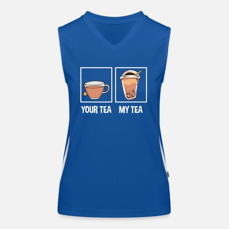 Bubble Tea Funktionelles Kontrast-Tank Top für Frauen