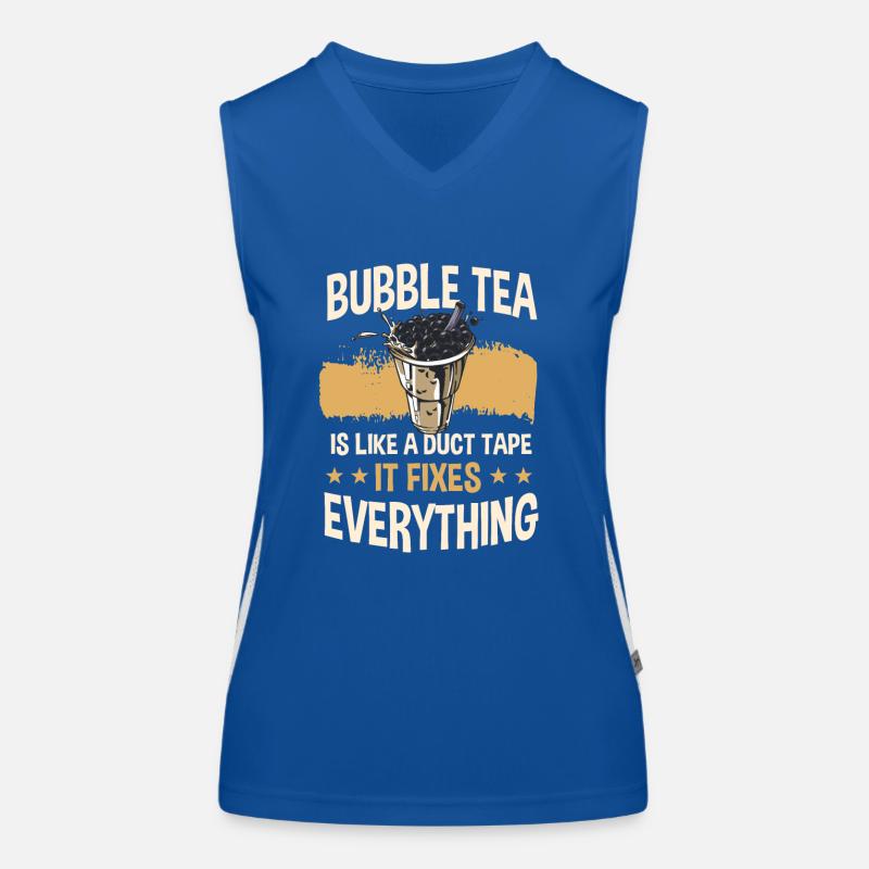 Funny Bubble Tea Shirt Women's Functional Contrast Tank Top