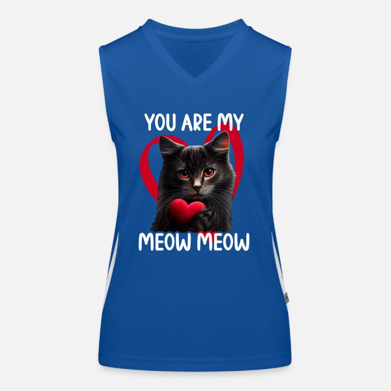 Tu es mon Meow Meow Cat Débardeur respirant contrasté Femme
