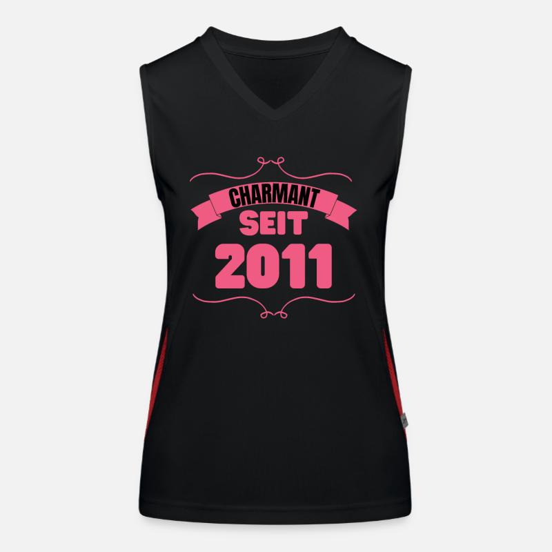 Charmant seit 2011 Geburtstagsfeier 12. Geburtstag Funktionelles Kontrast-Tank Top für Frauen