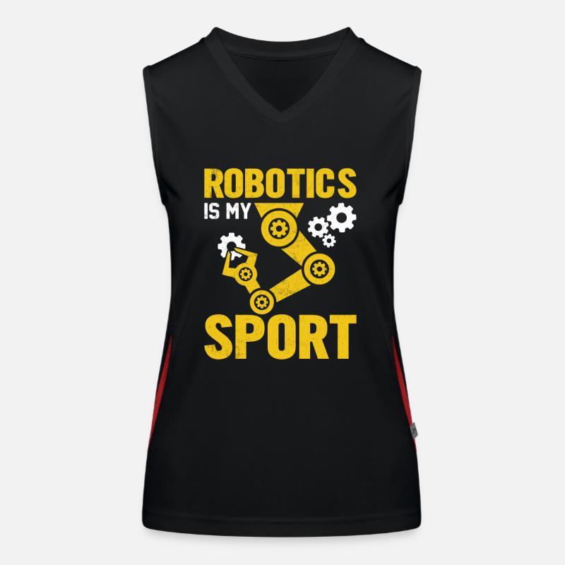 Robot Programmer Automation Technician Women's Functional Contrast Tank Top