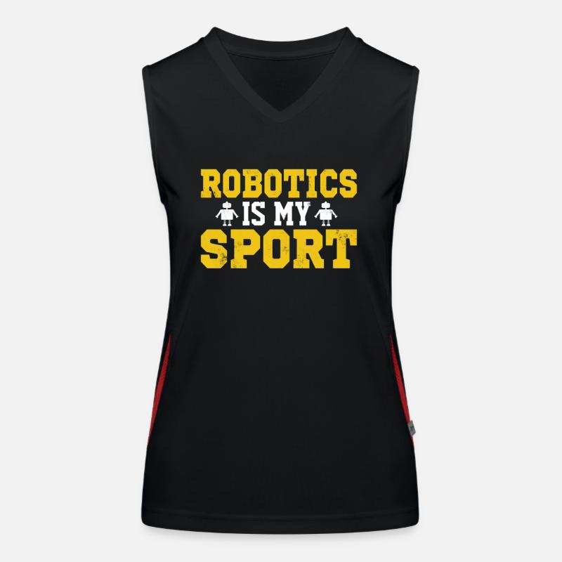 Programmeur de robots Technicien en automatisation Débardeur respirant contrasté Femme