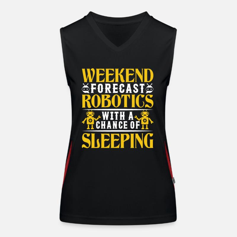 Robot Programmer Automation Technician Women's Functional Contrast Tank Top