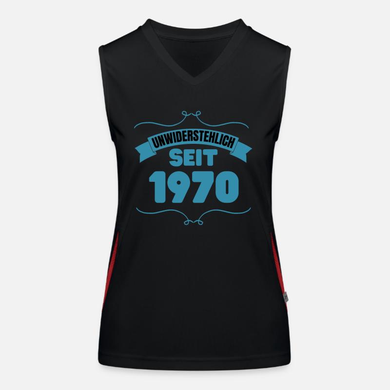 53. Geburtstag Geschenk Unwiderstehlich seit 1970 Funktionelles Kontrast-Tank Top für Frauen
