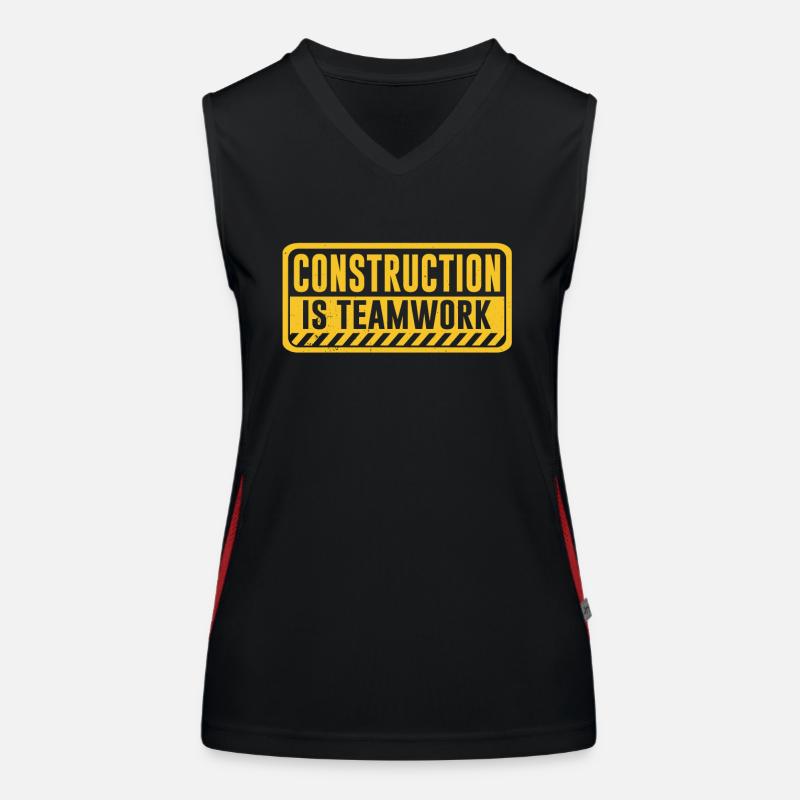 Construction work is teamwork Teamwork Construction site Women's Functional Contrast Tank Top