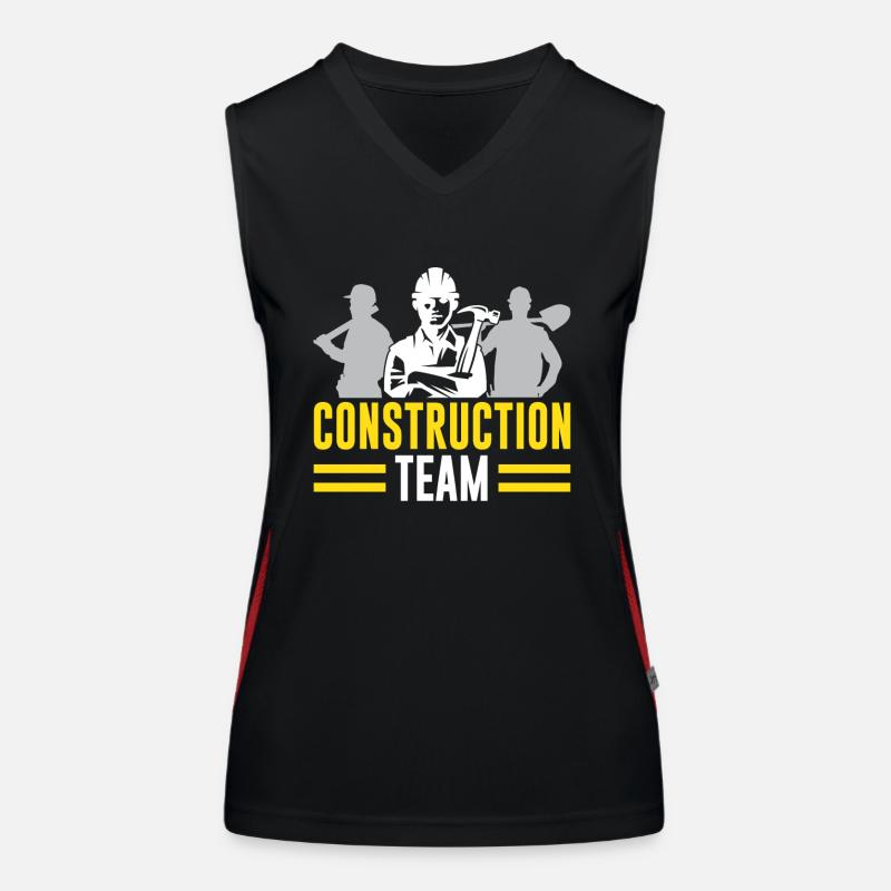 Équipe de construction Travail d’équipe Travail d’équipe Travailleurs de la construction Débardeur respirant contrasté Femme