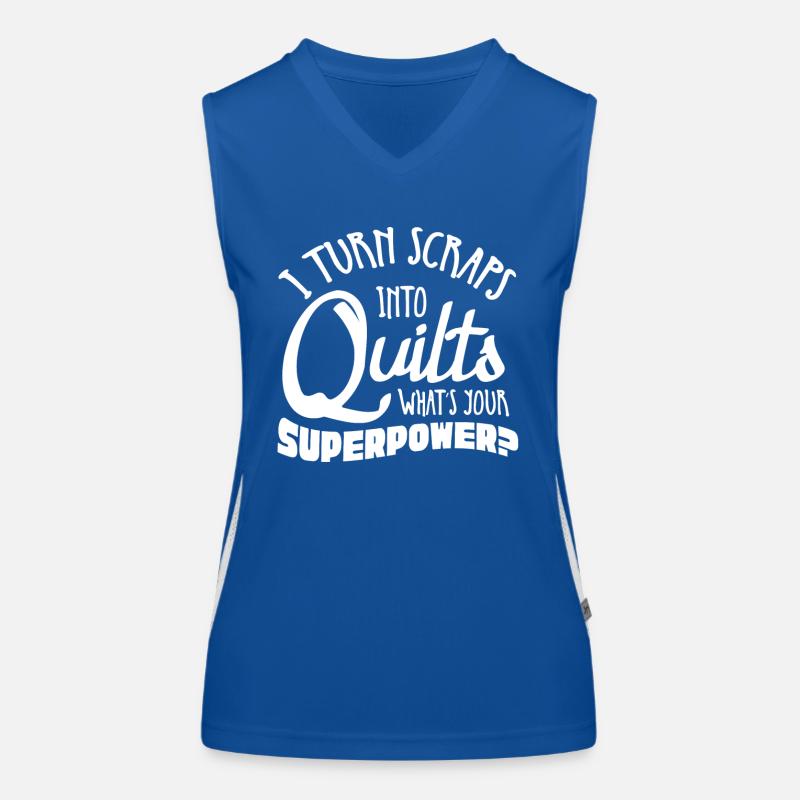 Quilting, knitting, sewing, quilting Women's Functional Contrast Tank Top