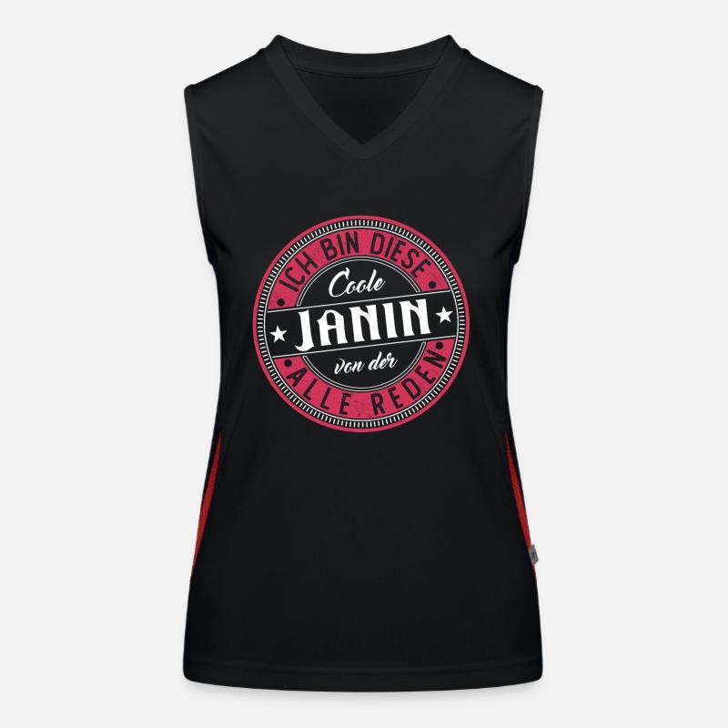 Janin Geschenkidee Geschenk Geburtstag Funktionelles Kontrast-Tank Top für Frauen