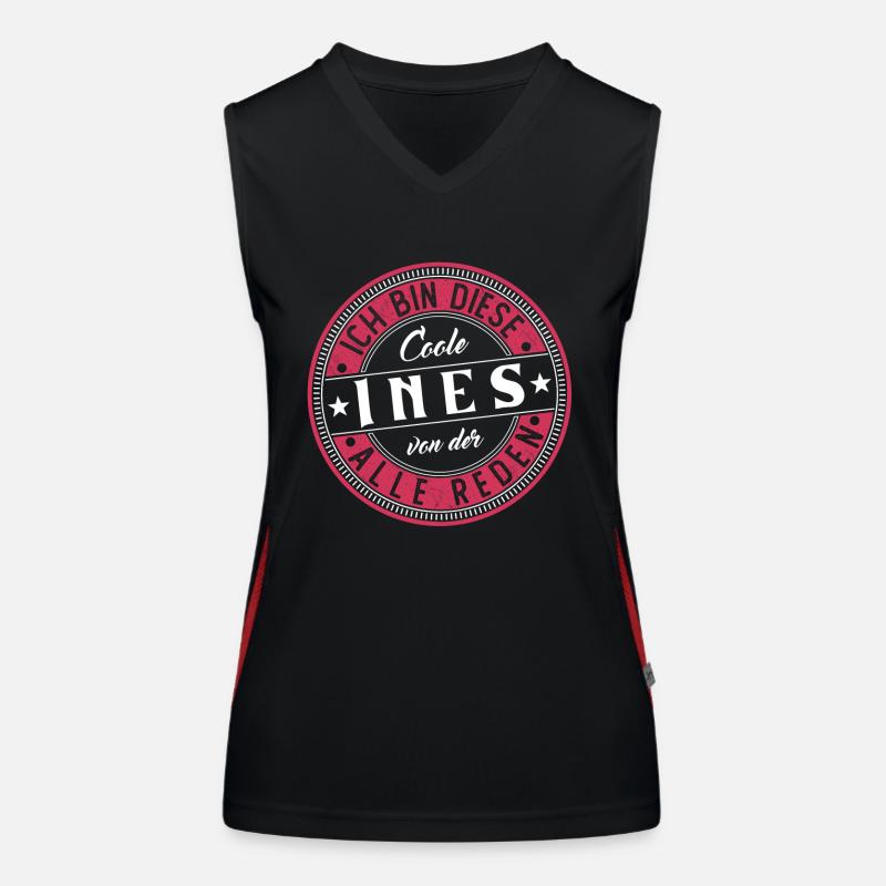 Ines Geschenkidee Geschenk Geburtstag Funktionelles Kontrast-Tank Top für Frauen
