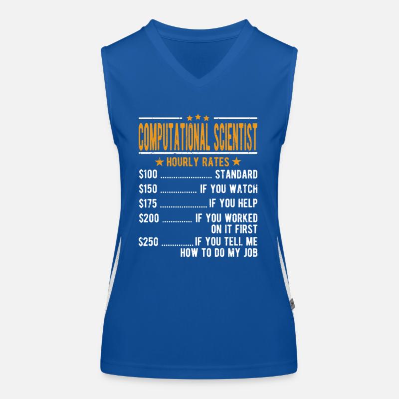 Computer scientist Hourly wage Women's Functional Contrast Tank Top