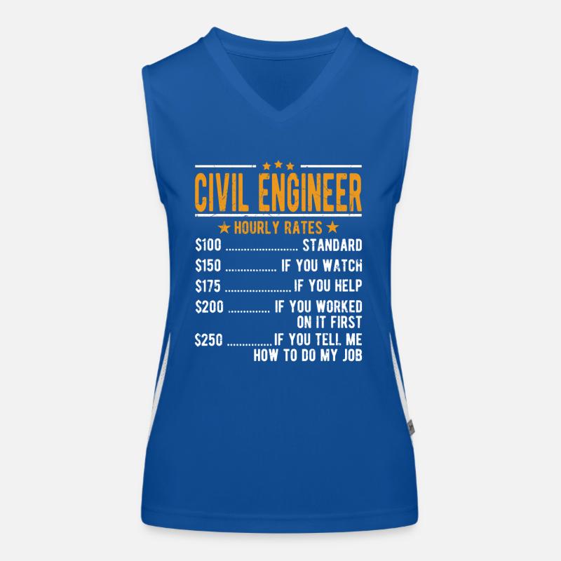 Civil engineer Hourly wage Women's Functional Contrast Tank Top