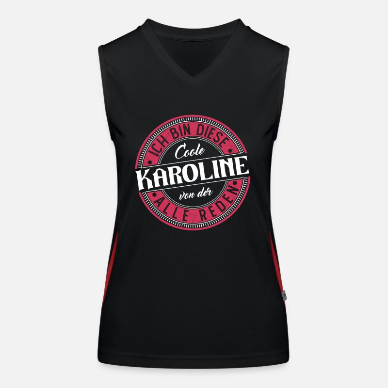 Karoline Geschenkidee Geschenk Geburtstag Funktionelles Kontrast-Tank Top für Frauen
