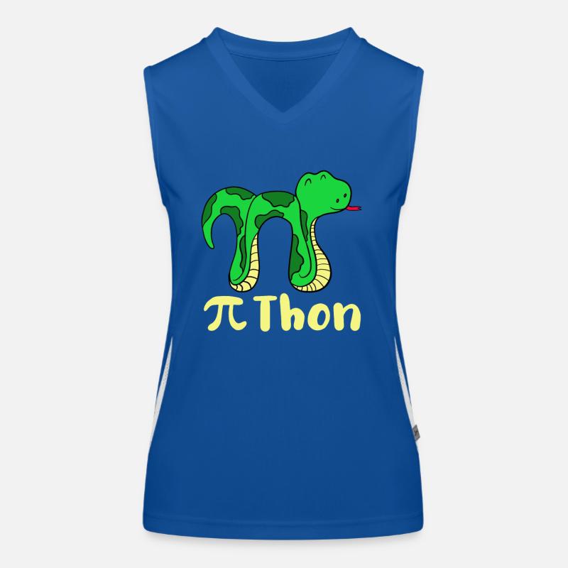 Drôle serpent pi jour math python science blague Débardeur respirant contrasté Femme